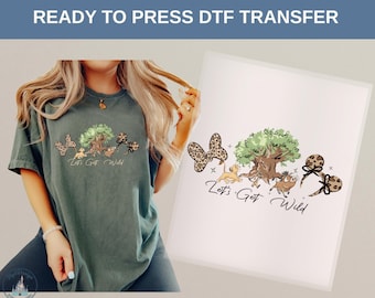 Disney Animal Kingdom Safari Squad DTF Transfer, Lion King Wild Adventure Leopard Bow Matching Family Vacation Tee, Disney gift tee,
