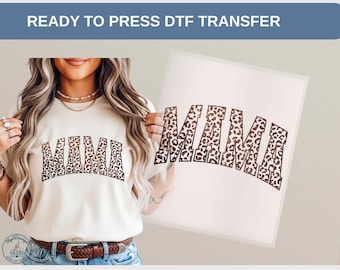 Glitter Mama Leopard DTF Heat Transfer, Sparkle Mom Design, Mothers Day Gift Idea, Trendy Girly Mom Life Style, Cute Family Matching,