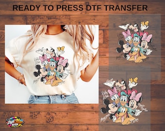 Mickey and Friends Signatures Dtf Transfer, Disney World Dtf, Disney Shirt, Disneyland Dtf,Mickey and Disney Dtf Magical Kingdom,Disney
