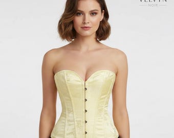 Women’s Gothic Over bust Corset Top Victorian Style Bustier Costume