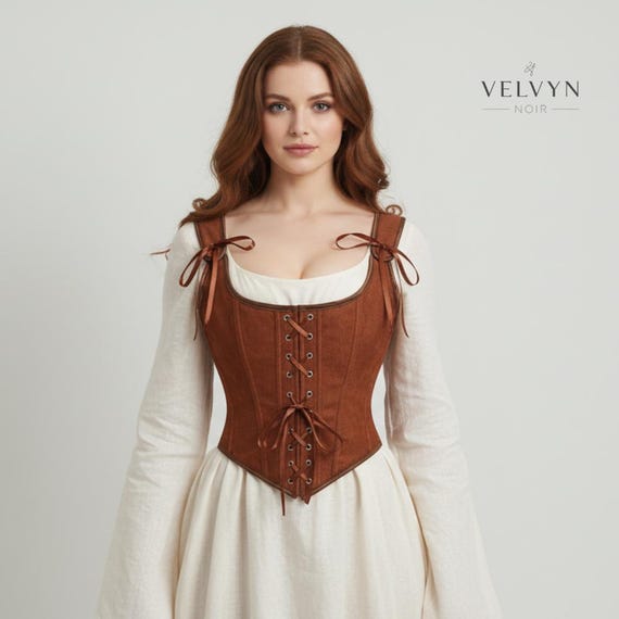 Women’s Gothic Victorian Corset Top Punk Lace-Up Vest With Side Zipper Closure