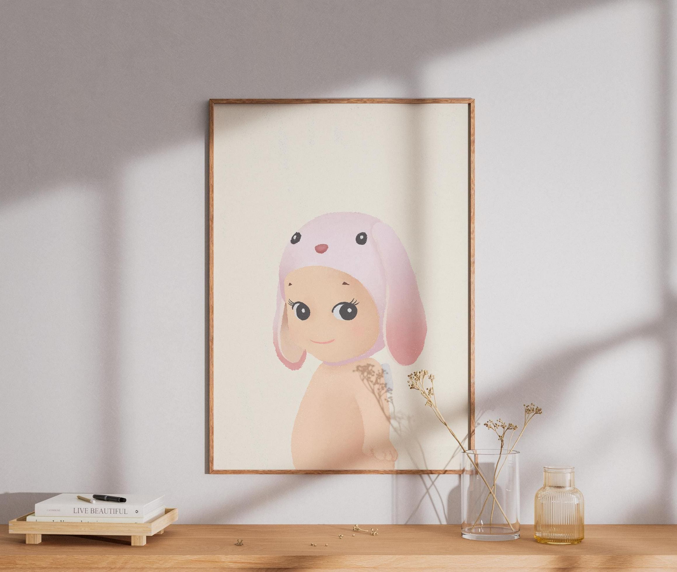 Lop Ear Rabbit Sonny Angel Poster, Cute Bunny Wall Art Print, Kawaii ...