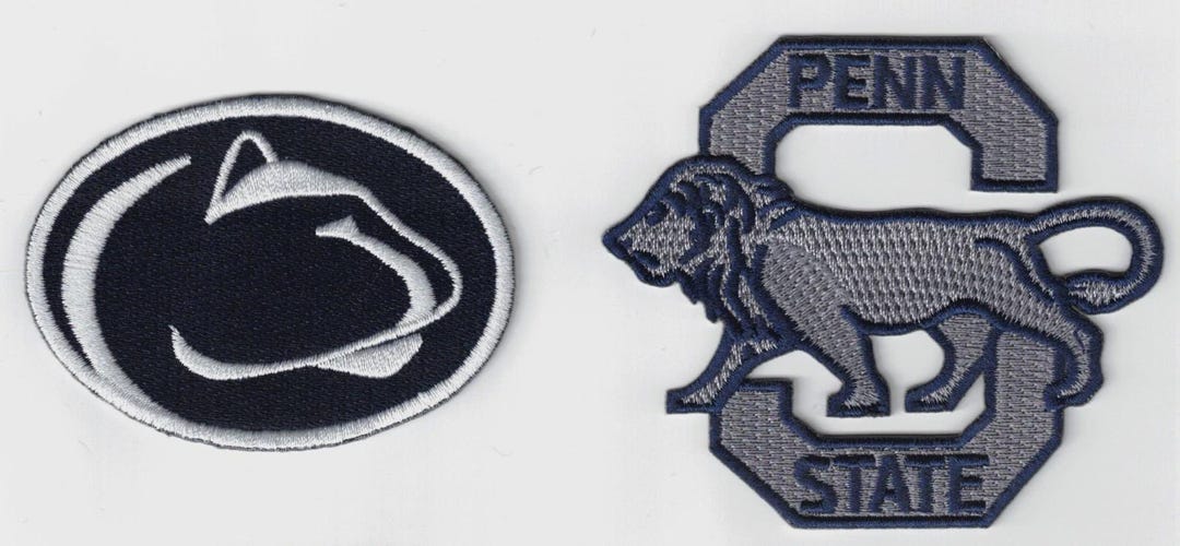 Penn State Embroidered Patch Set – Nittany Lions Oval & Lion Logo Iron ...