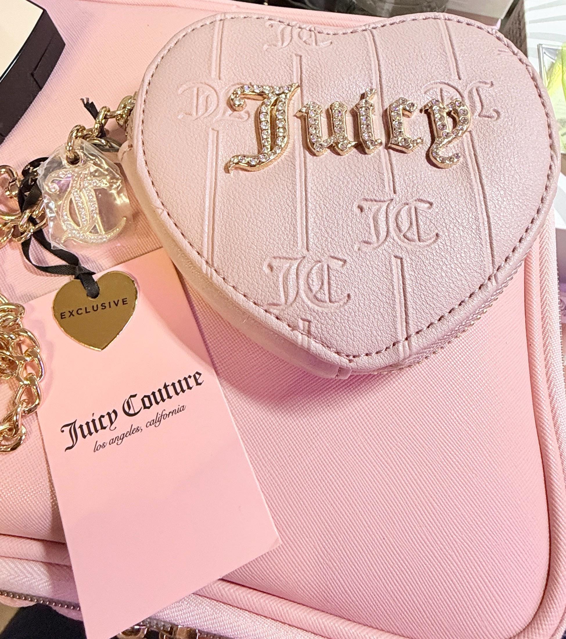 Juicy Couture Mint Backpack w/ Heart Coin Pouch, Exclusive- NWT Juicy Couture Velour Mini Wristlet w/ Heart | Mercari main image 3