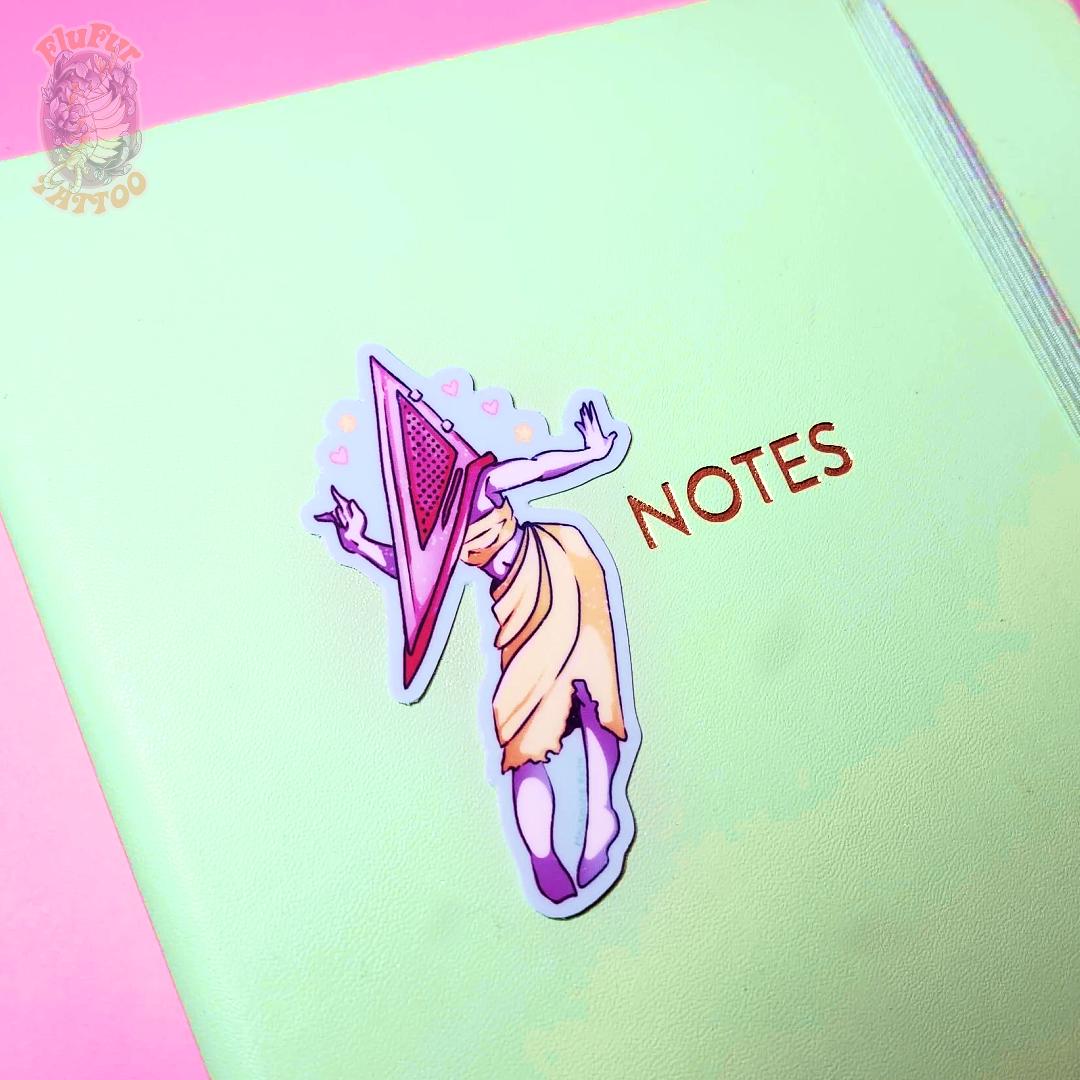 Axt Sticker Girly Pop Pyramid Head Vinyl Sticker | Kawaii Horror - Etsy