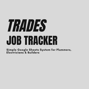 Trades Job Tracker Google Sheets Template for Builders & Contractors