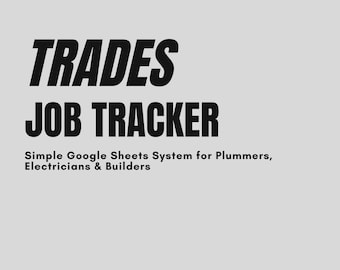 Trades Job Tracker Google Sheets Template for Builders & Contractors