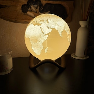 LED Weltkugel Lampe 3D Erdlampe Globus Nachtlicht Tischlampe Deko Wohnzimmer Schlafzimmer Geschenkidee Ambient Light