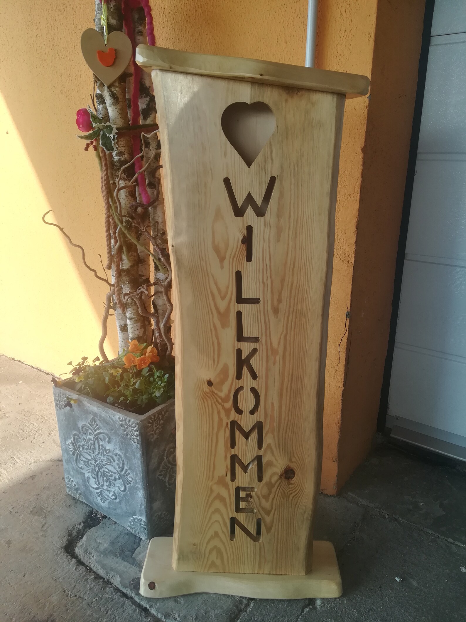 Willkommen-säule Für Hauseingang - Etsy