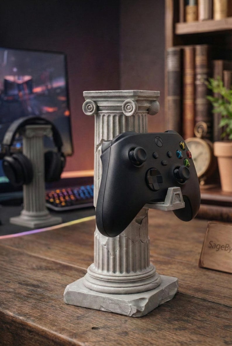 Ancient Greek Column Controller Stand STL - Cyberpunk Ionic Pillar ...
