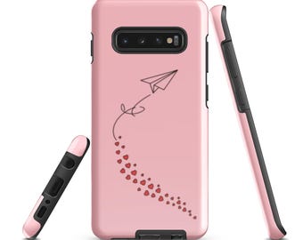 Pink Heart Fly Tough case for Samsung® Galaxy