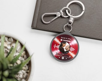 Custom Song Code Keyring, Personalized Music Gift, custom Keychain for Him/Her, Unique Spotify Code Keepsake