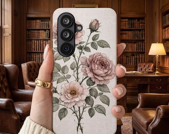 Samsung Galaxy case Impact-Resistant phone cover 25, 26 - Rose Flower