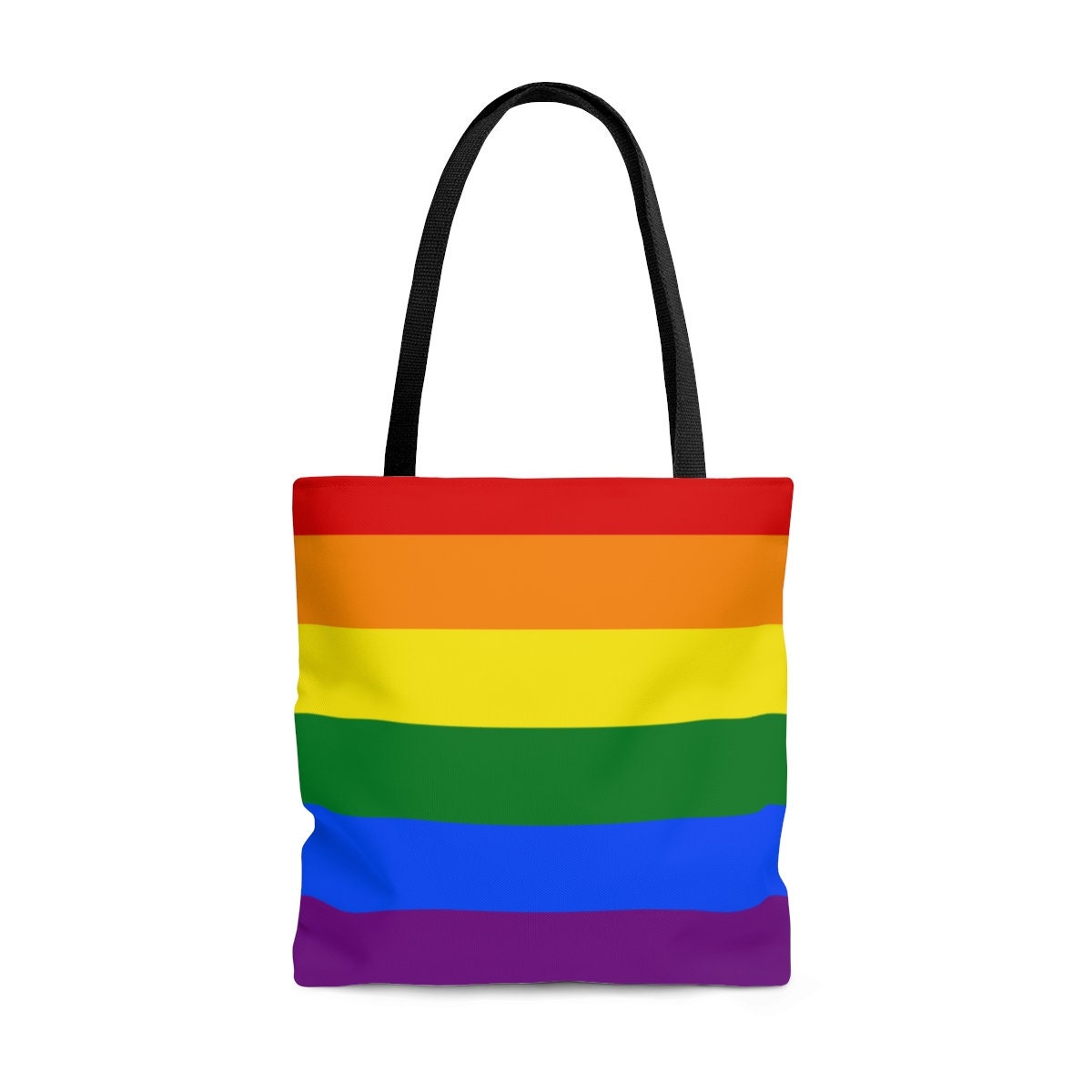 ZICANCN LGBT Pride Rainbow Tote Bag , Grocery Bags Reusable Shopping Bags  with Handles Durable Foldable Washable for Women Men