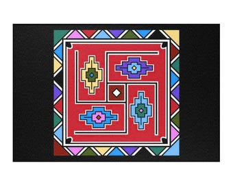 Tapis à imprimé Ndebele