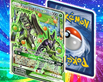 Carta promocional personalizada de Zygarde y Cell Tag-Team GX // Arte alternativo completo // Totalmente holográfica