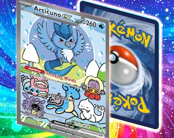Custom Bubble Articuno EX Promo Card// Alternate Full Art // Fully Holographic