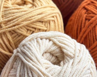 Amigurumi Yarn, #3 DK Cotton Acrylic Blend, 72 Colors