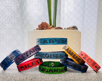 Leather Name Bracelets