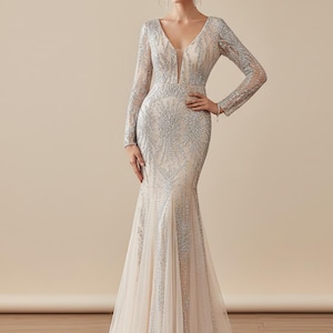 maxi bridesmaid dress with sleeves Avery Long Sleeve Maxi Dress / Plum | MESHKI