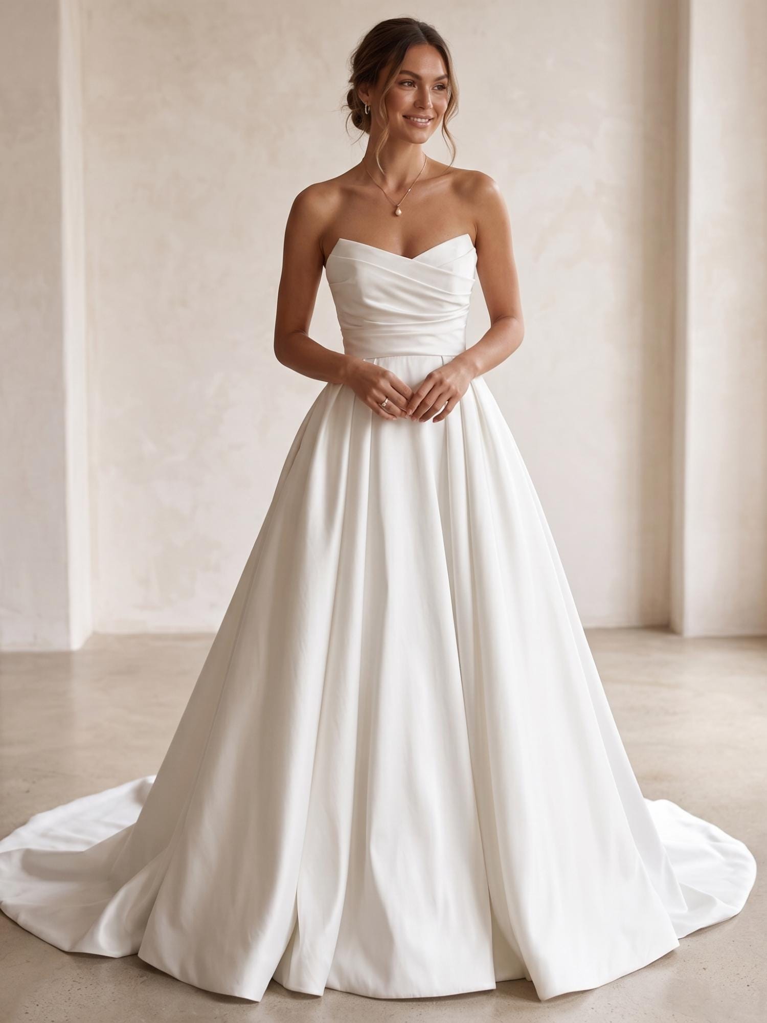 A Line Wedding Dress - Etsy UK