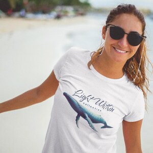 Humpback Whale Illustration Tee | Light Within Collective, Ocean Animal Shirt