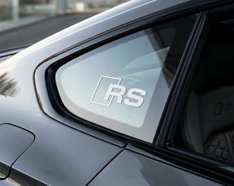 Audi RS Decals, Set of 2 Vinyl Stickers | Window, Door, Bumper, Brake Caliper, Pillar & Sill | Multi-Size available