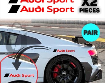 Audi Sport Racing Decals | Performance Car Vinyl Pair (2PCS)