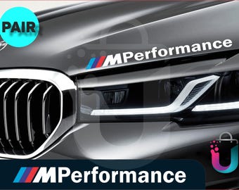 M Performance Decal Pair, 28cm High Quality Vinyl Sticker, Hood Windshield Side Decal, BMW Car Accessories, Car Enthusiast Gift