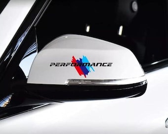 4 Inch Car Mirror Decal Set of 2 | Performance Racing Stripe Vinyl Sticker | JDM Wing Mirror Wrap