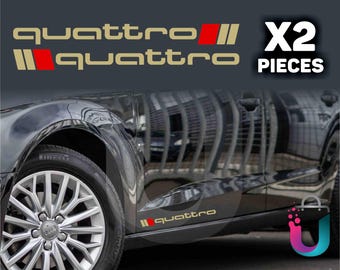 Quattro 28cm Vinyl Decal Sticker | Waterproof Audi Style Car Decal