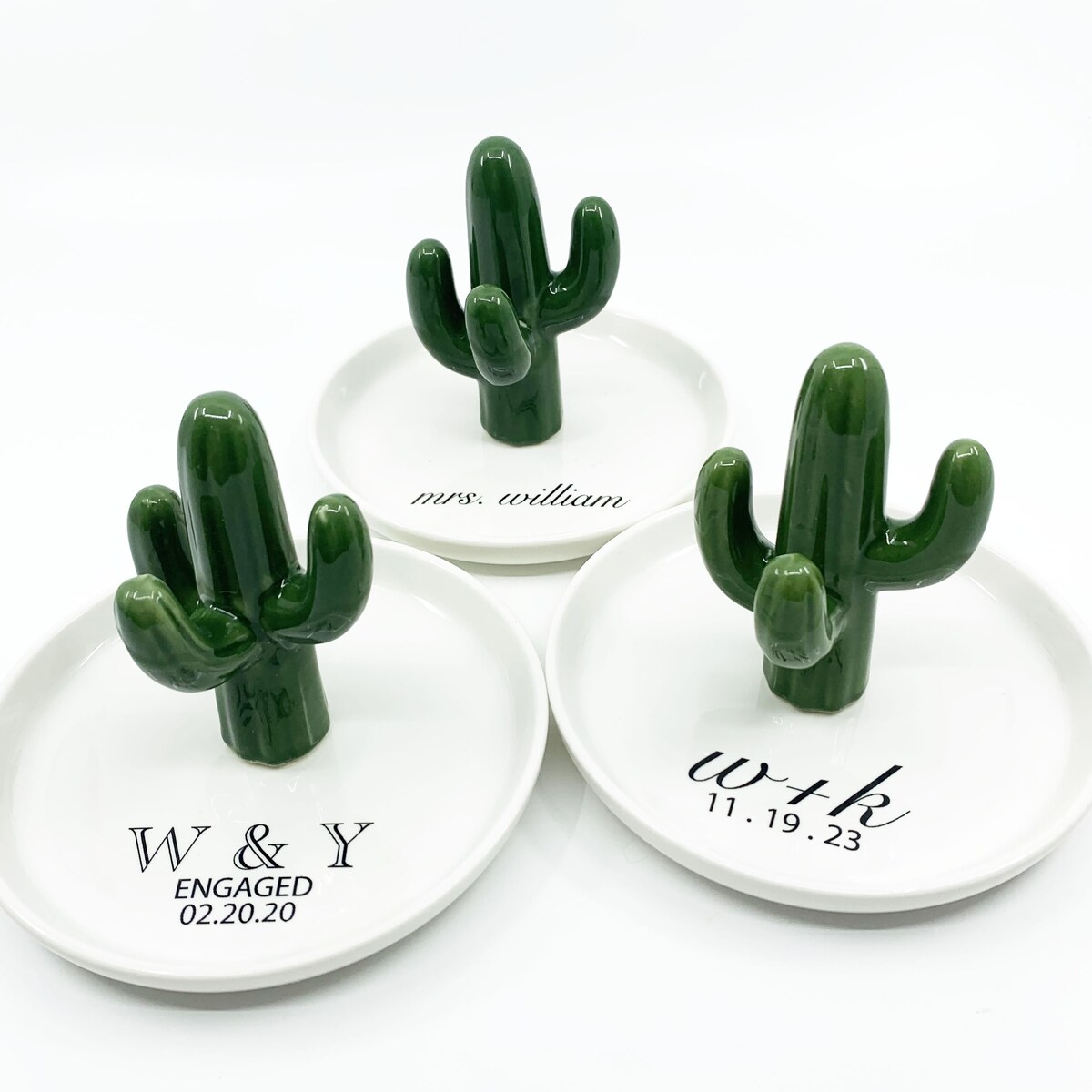 Personalized Ring Holder Dish Cactus for Jewelry Ceramic - Etsy