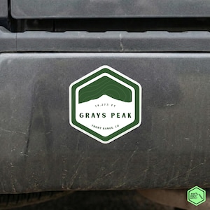 Insignia del sendero Grays Peak 14er / Adhesivo de vinilo con el logro de senderismo de Colorado
