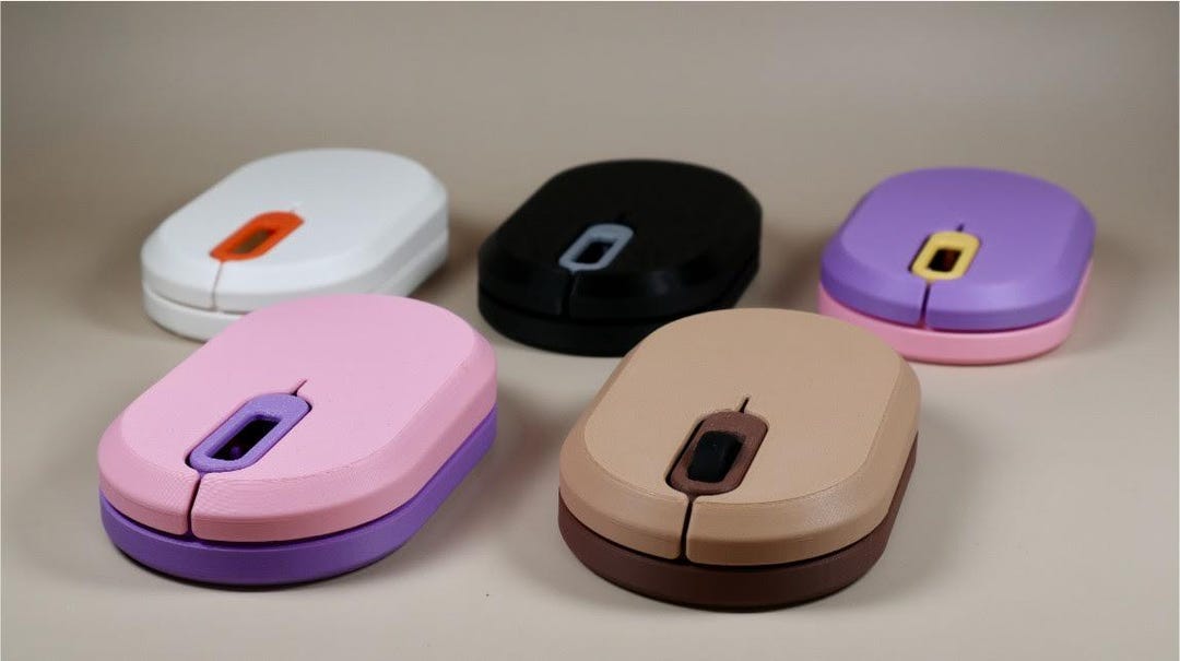Custom Colors 3D Printed Minimalistic Futuristic Computer Mouse With ...