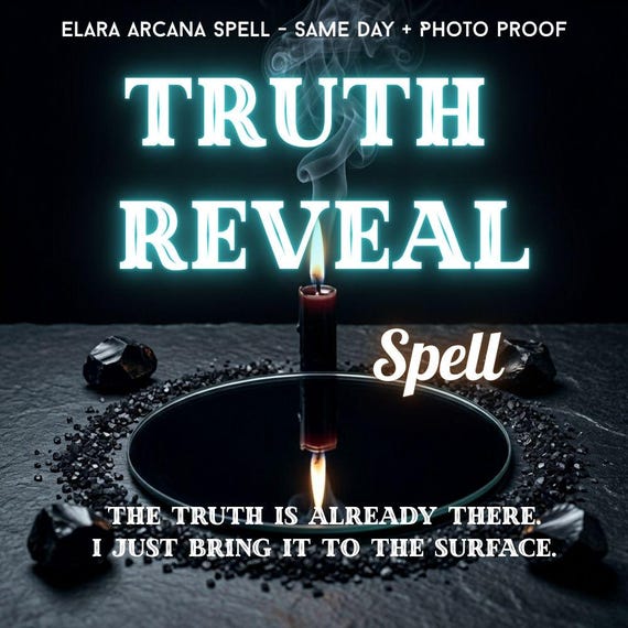 Truth Reveal Spell - Force Honesty & Expose Hidden Secrets - Dark Clarity Powerful Ritual Same Day Photo Proof