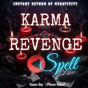Karmic Revenge Spell | Return Negative Energy, Instant Karma Payback, Curse Reversal by Dark Witch Elara - Same Day Cast