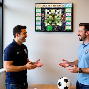 2026 FIFA World Cup Wall Chart Poster | Tournament Bracket & Group Stage Tracker | Soccer Wall Art | Football Schedule Planner