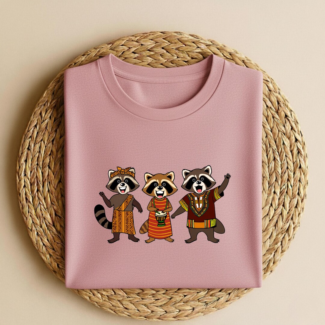Afrocentric Raccoon T Shirt African Clothing Dashiki Tee Black History ...