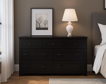 Odum Rustic Wood Dresser: Handmade Farmhouse Chest of Drawers