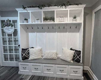 GEORGIA 5-section Mudroom locker bench with storage