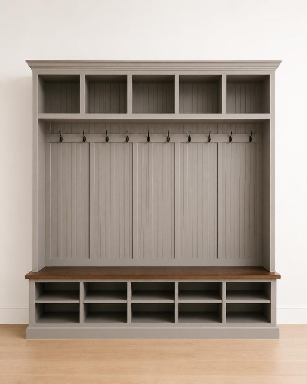 Moraga Farmhouse Hall Tree Bench: Entryway Organizer With Shoe