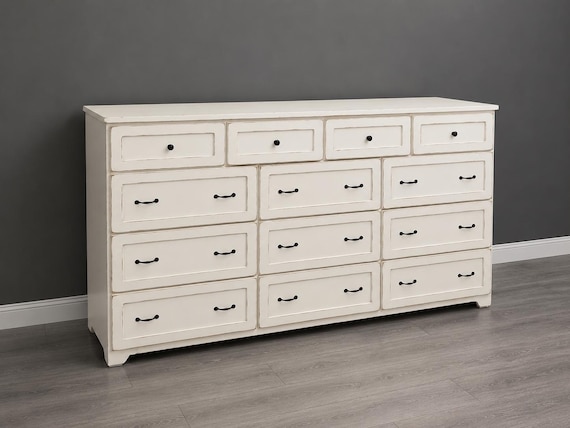Marietta Oversized Wood Dresser: Farmhouse Style, 13 Deep Drawers - Etsy Marietta Oversized Wood Dresser: Farmhouse Style, 13 Deep Drawers - Etsy