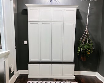 ASHVILLE 4-section entryway shoe storage bench