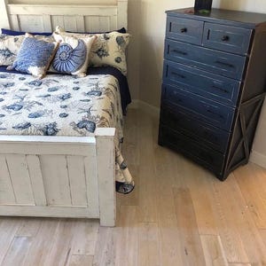 New Jersey Tall Dresser | Handmade Chest of Drawers | Rustic Solid Wood Bedroom Storage | Farmhouse Furniture | Custom Size & Color