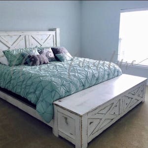 Full size bed online frame with gate