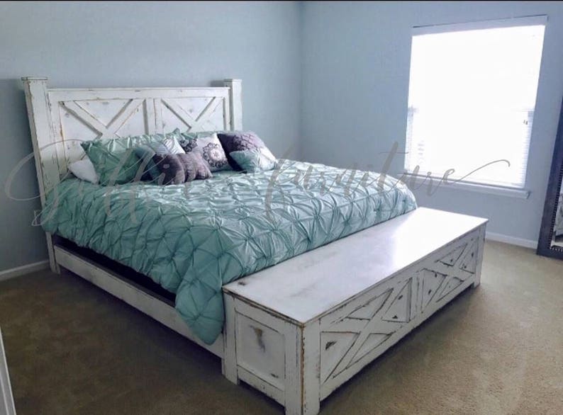 The Yulee Barn Door Style Storage Bed Frame