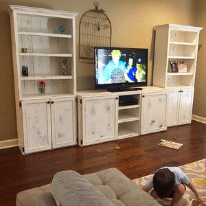 Rustic tv stand with storage