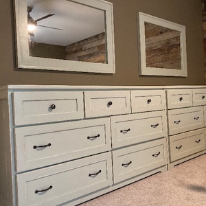 Siena Wood Dresser Drawers | Long Drawer Organizer | Solid Wood Bedroom Storage | Farmhouse Dresser | Handmade Furniture Set