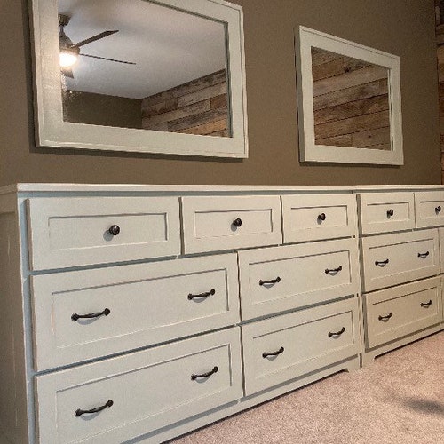 Siena Handmade Farmhouse Dresser Set: Long Bedroom Storage - Etsy Siena Handmade Farmhouse Dresser Set: Long Bedroom Storage - Etsy