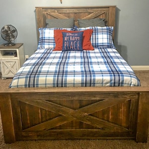 Douglas Wooden Bed Frame with Storage Drawers | Bedroom Furniture | Custom Handmade Platform Bed | King Size Frame